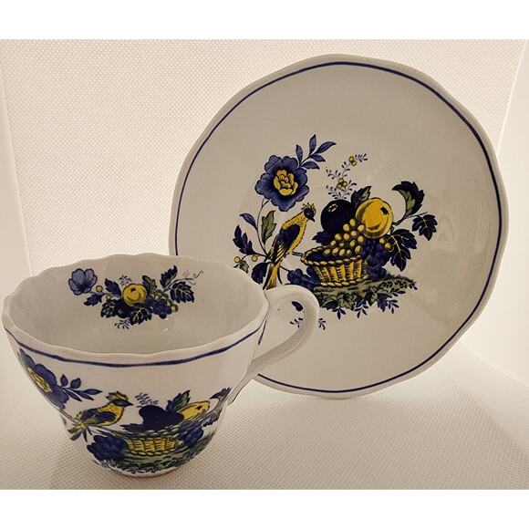 TEA CUP & SAUCER-S3274 COPELAND ENGLAND-"BlueBird" - Picture 1 of 7